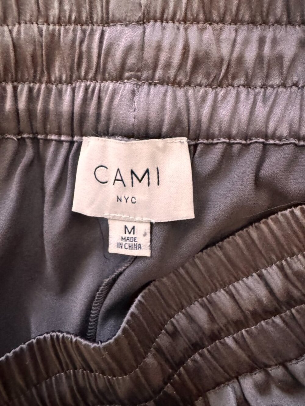 Cami NYC Elsie Silk Charmeuse Cargo Jogger Pant Slate Gray Size Medium - Picture 4 of 5